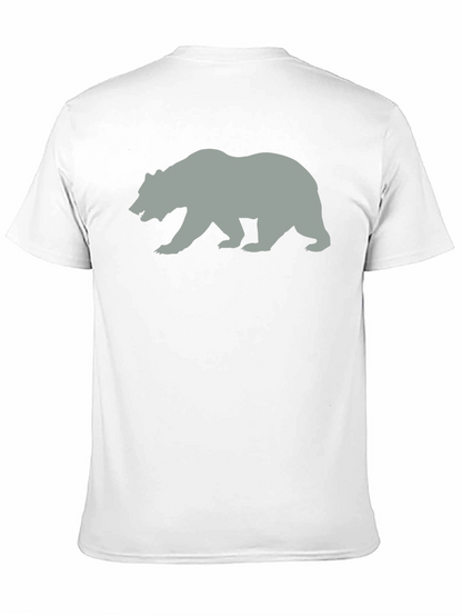 Bear Silhouette Graphic T-Shirt - Black