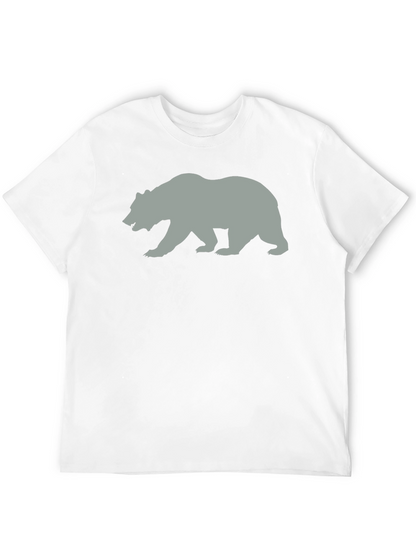 Bear Silhouette Graphic T-Shirt - Black
