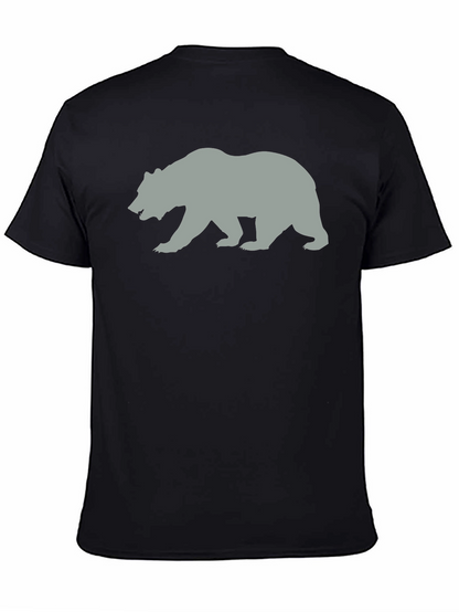 Bear Silhouette Graphic T-Shirt - Black