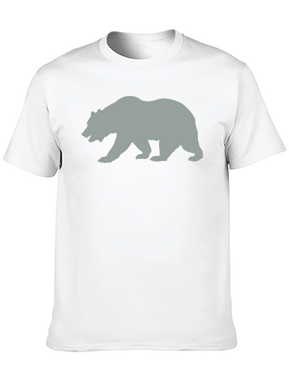 Bear Silhouette Graphic T-Shirt - Black