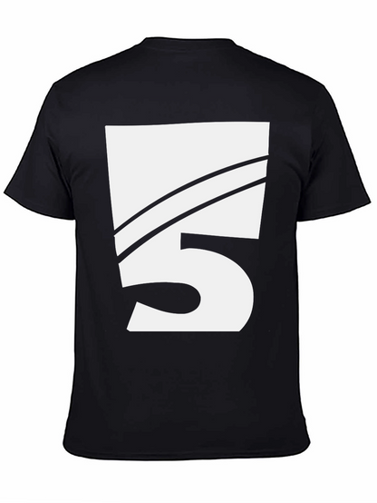 Bold Number 5 Graphic Tee - Black
