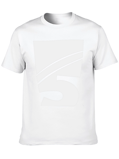 Bold Number 5 Graphic Tee - Black