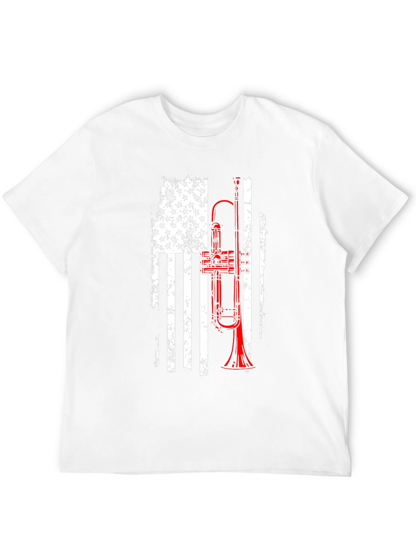 American Flag Trumpet Graphic Tee