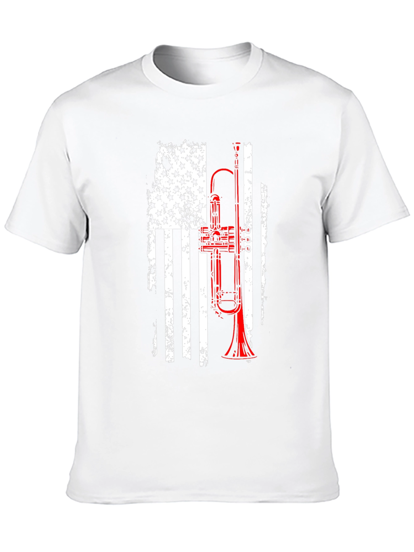 American Flag Trumpet Graphic Tee