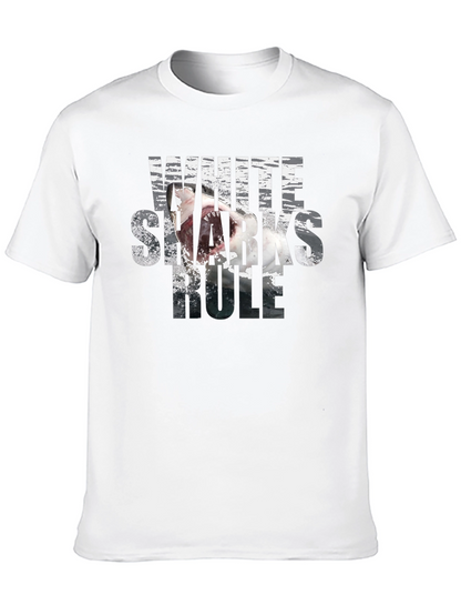 White Sharks Rule Graphic T-Shirt - Black
