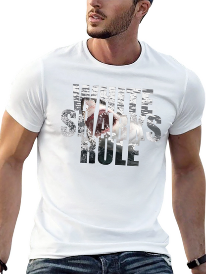 White Sharks Rule Graphic T-Shirt - Black