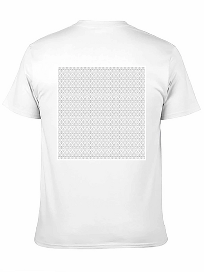 Black Patterned Crew Neck T-Shirt