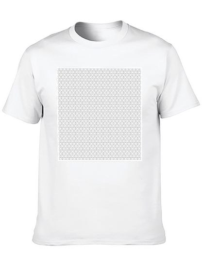 Black Patterned Crew Neck T-Shirt
