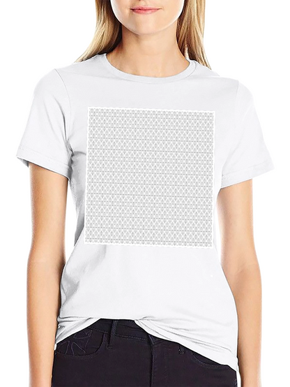 Black Patterned Crew Neck T-Shirt