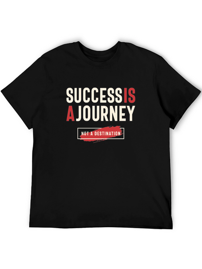 Success Is A Journey Black Graphic Tee