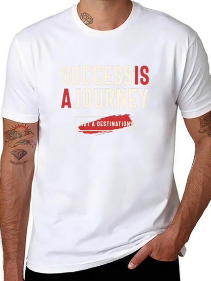 Success Is A Journey Black Graphic Tee