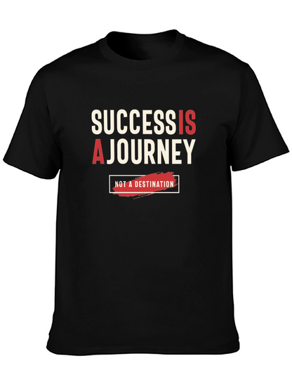 Success Is A Journey Black Graphic Tee