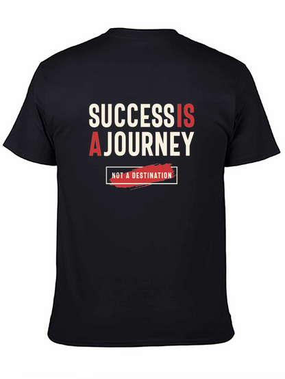 Success Is A Journey Black Graphic Tee