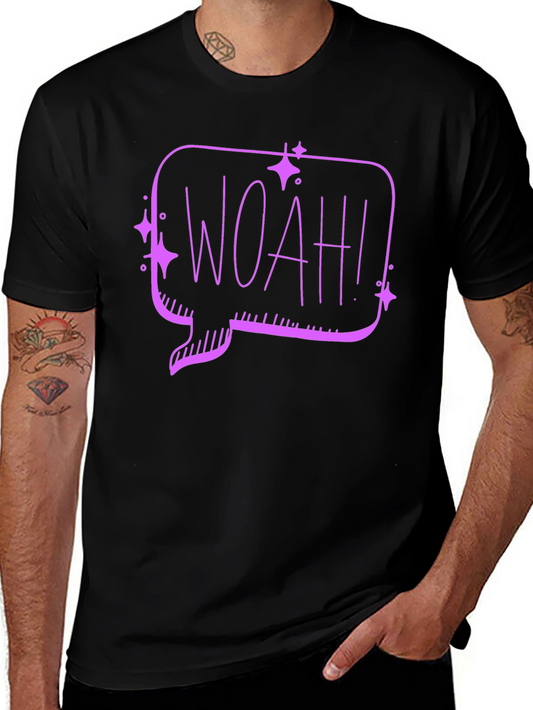Woah! Graphic Tee - Black Cotton T-Shirt