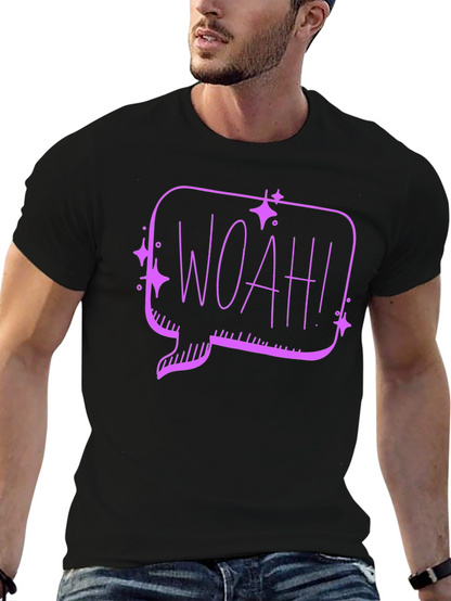 Woah! Graphic Tee - Black Cotton T-Shirt