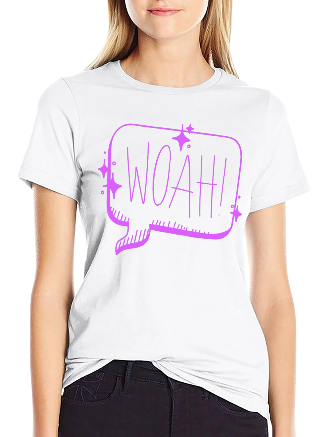 Woah! Graphic Tee - Black Cotton T-Shirt