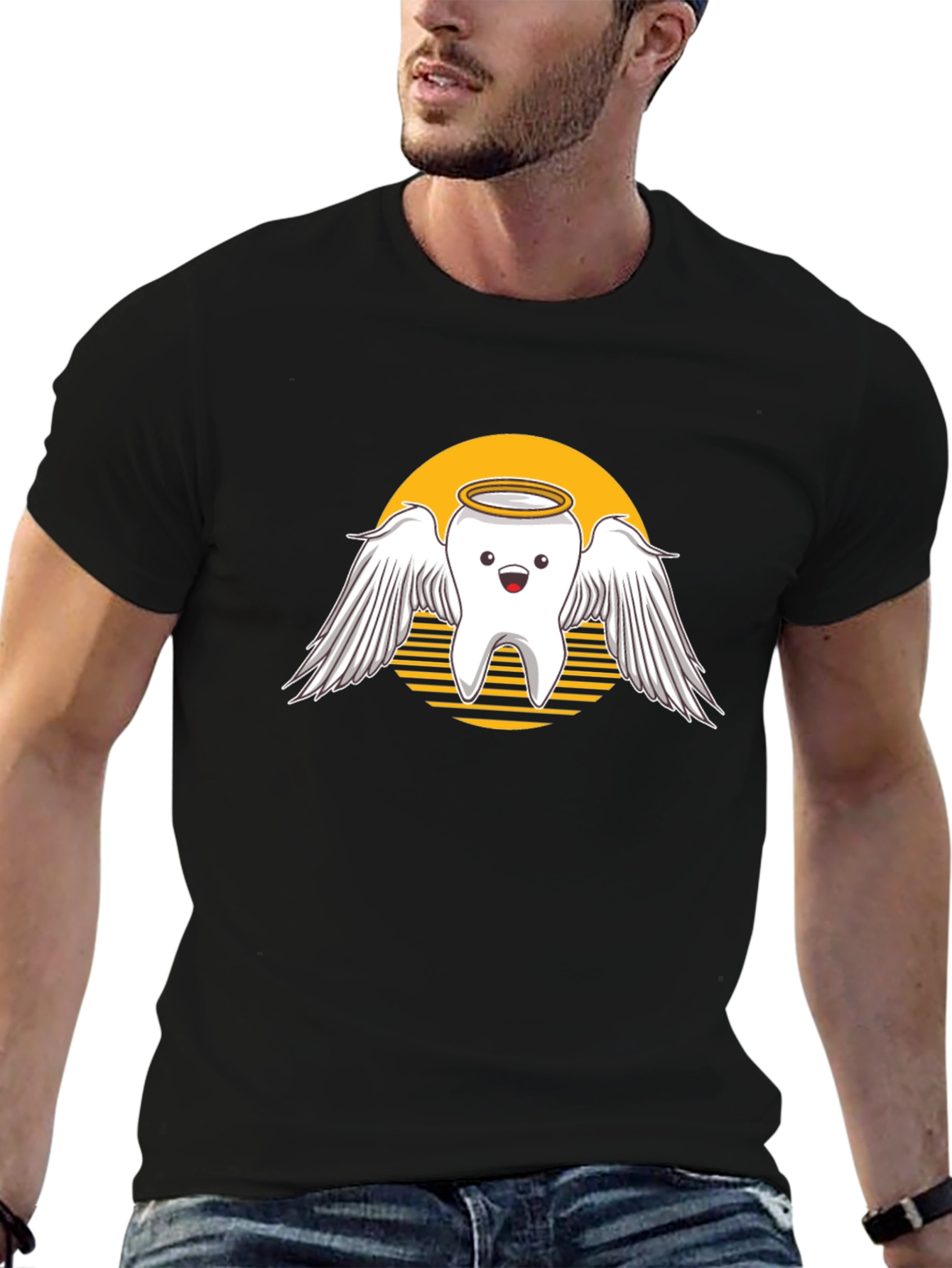 Angel Tooth Graphic Tee - Dentist Humor Shirt