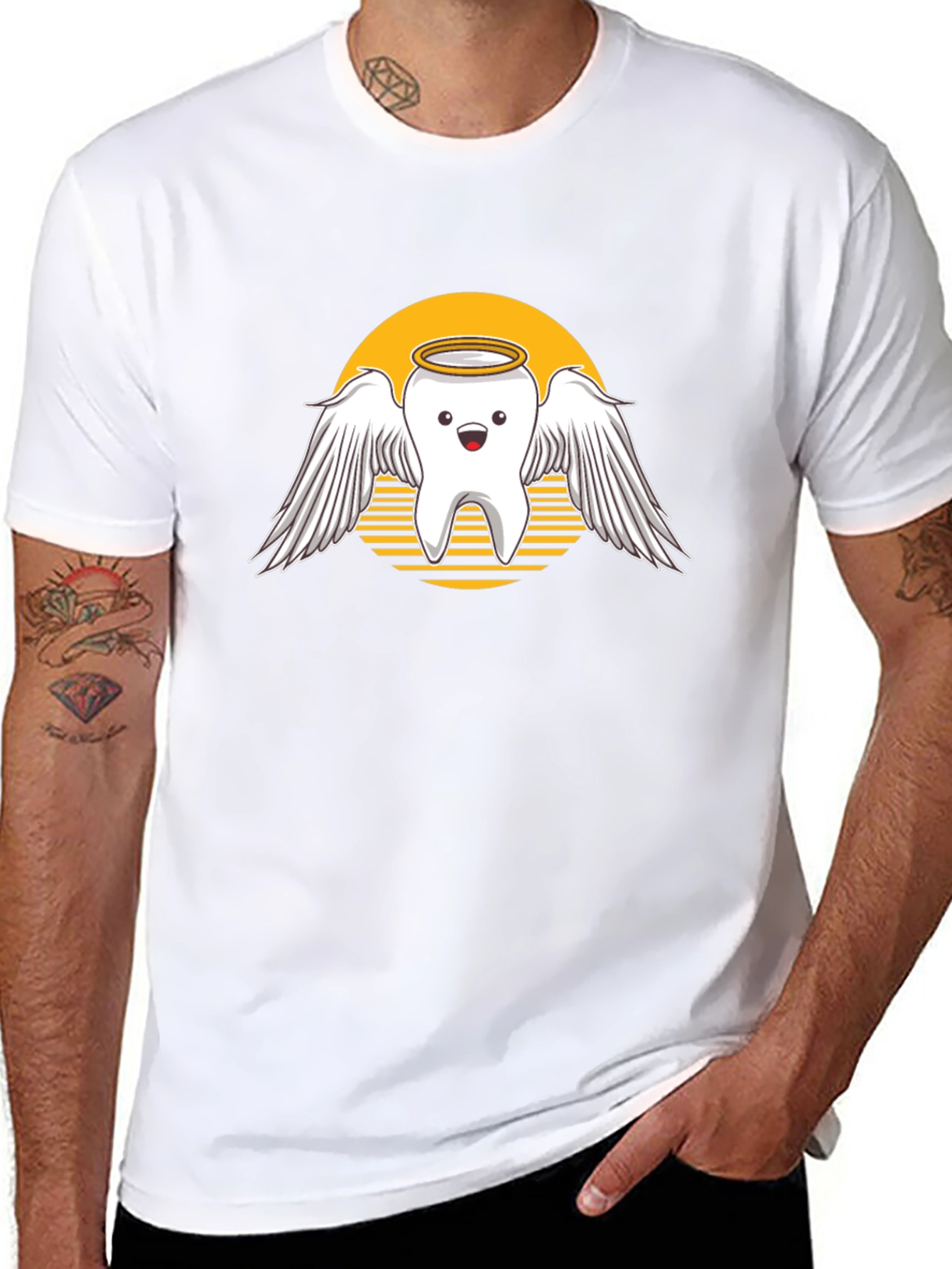 Angel Tooth Graphic Tee - Dentist Humor Shirt