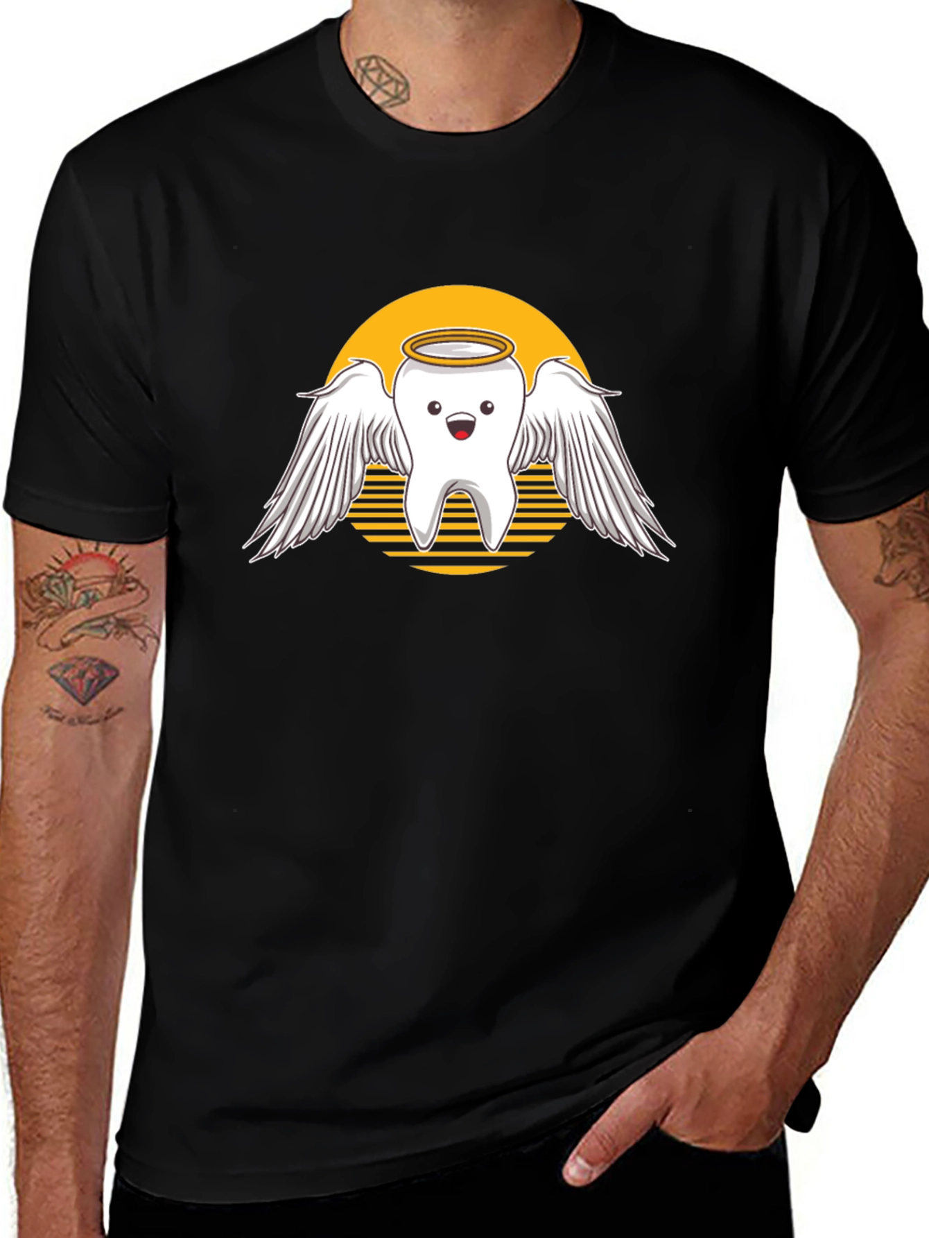 Angel Tooth Graphic Tee - Dentist Humor Shirt