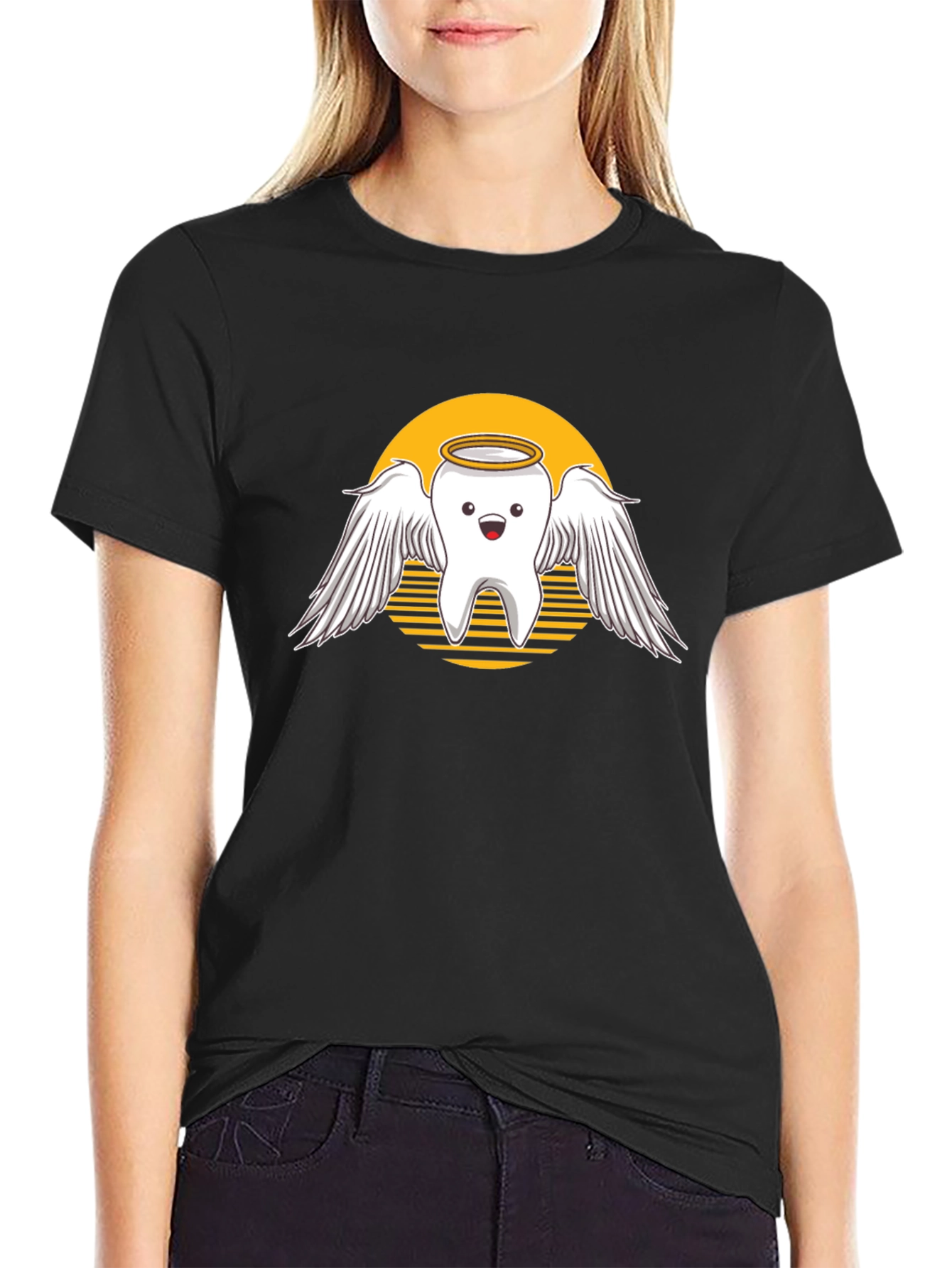 Angel Tooth Graphic Tee - Dentist Humor Shirt