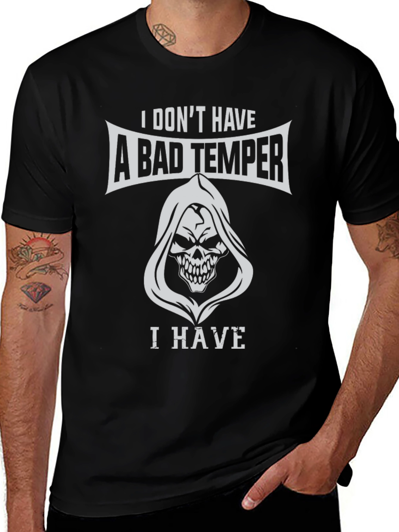 Bad Temper Grim Reaper Graphic T-Shirt