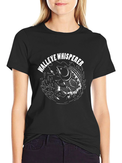 Walleye Whisperer Graphic T-Shirt Black