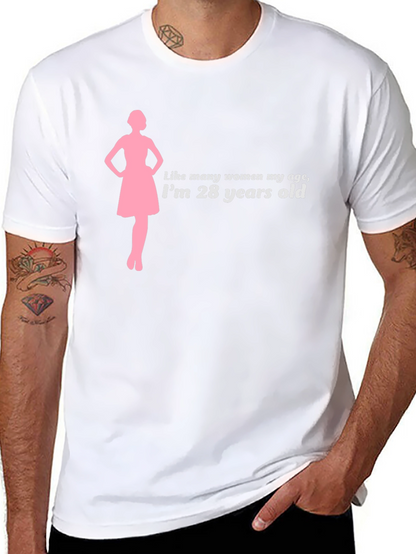 28 Years Old Womens Silhouette T-Shirt