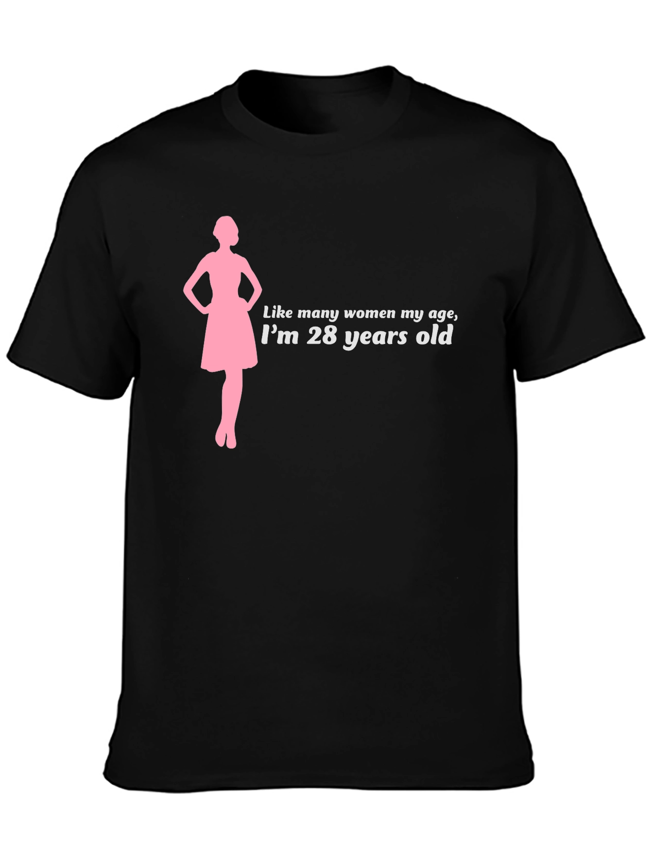 28 Years Old Womens Silhouette T-Shirt
