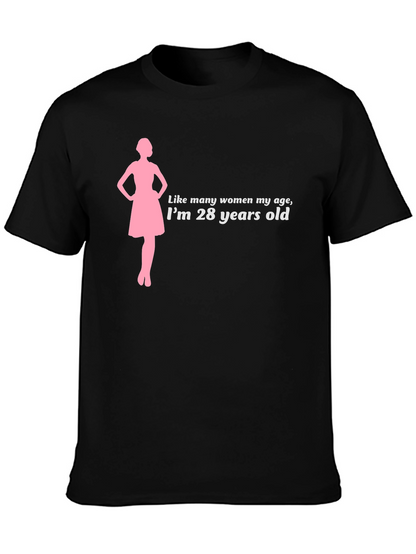 28 Years Old Womens Silhouette T-Shirt