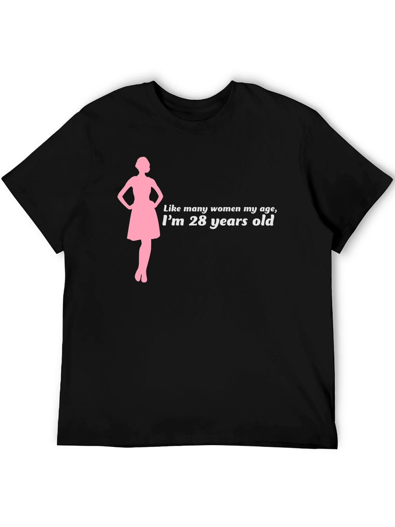 28 Years Old Womens Silhouette T-Shirt