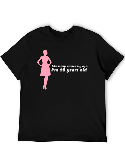 28 Years Old Womens Silhouette T-Shirt