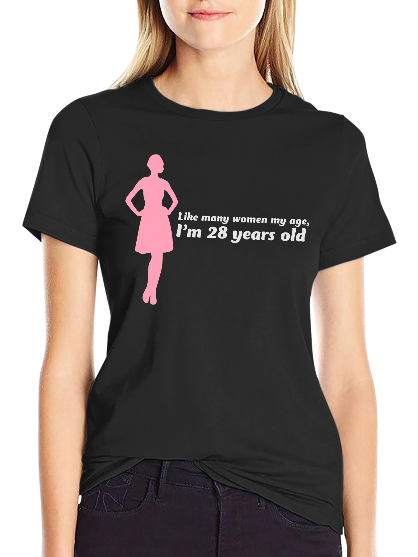 28 Years Old Womens Silhouette T-Shirt