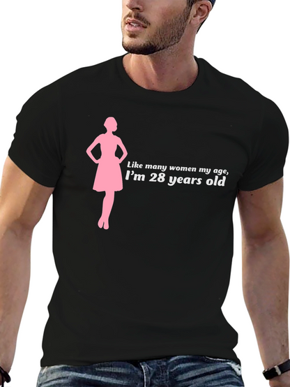 28 Years Old Womens Silhouette T-Shirt