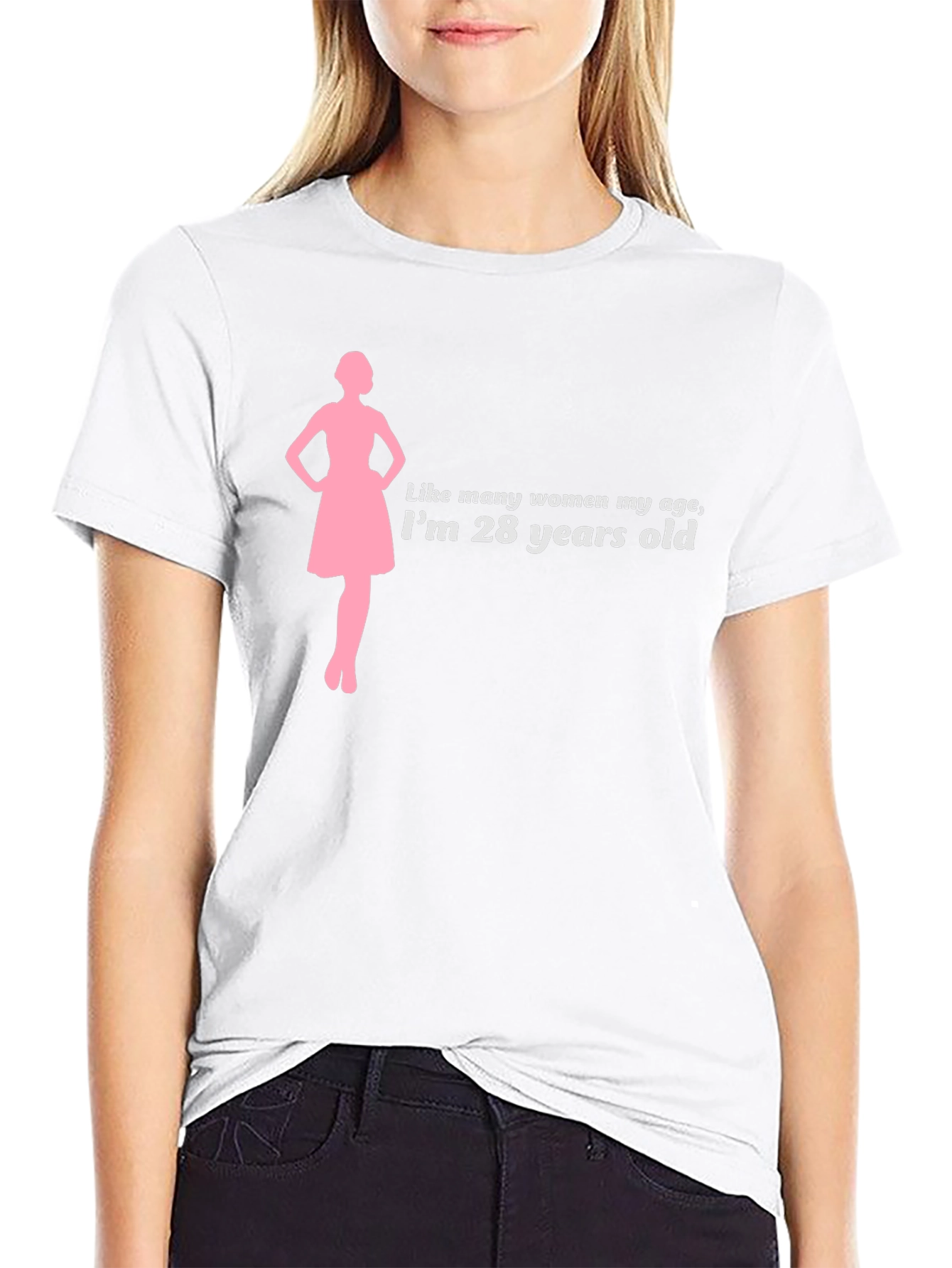 28 Years Old Womens Silhouette T-Shirt