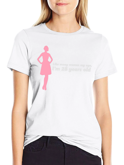 28 Years Old Womens Silhouette T-Shirt