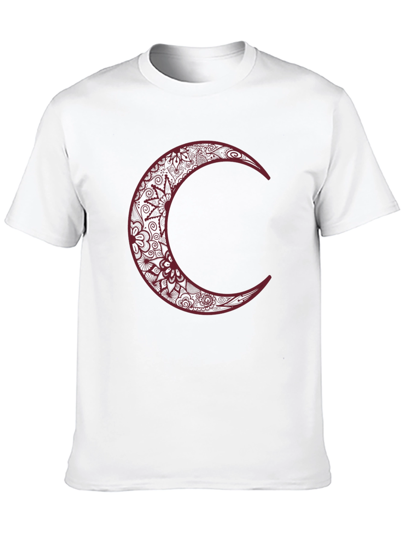 Black Crescent Moon Graphic Tee for Men