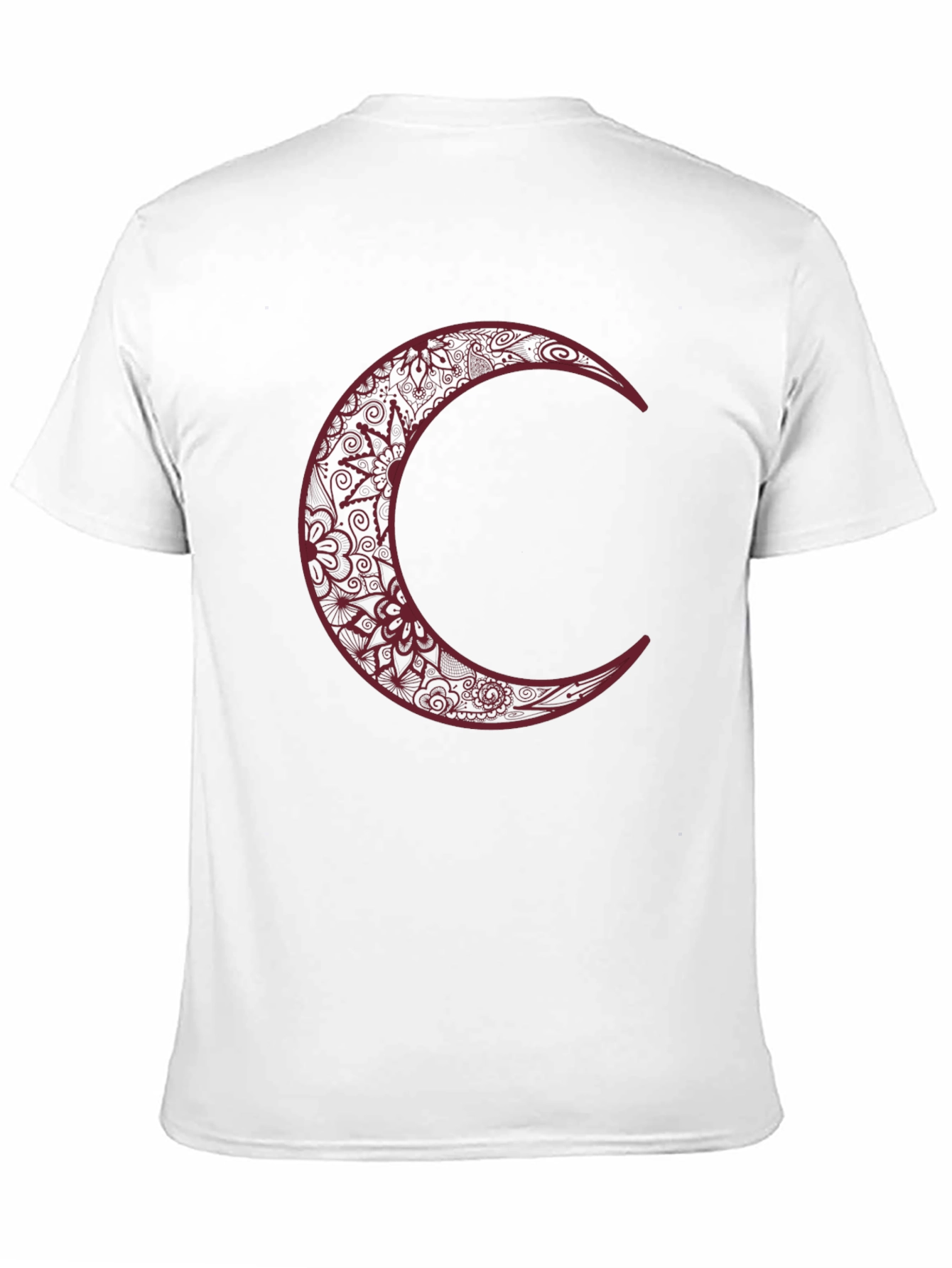 Black Crescent Moon Graphic Tee for Men