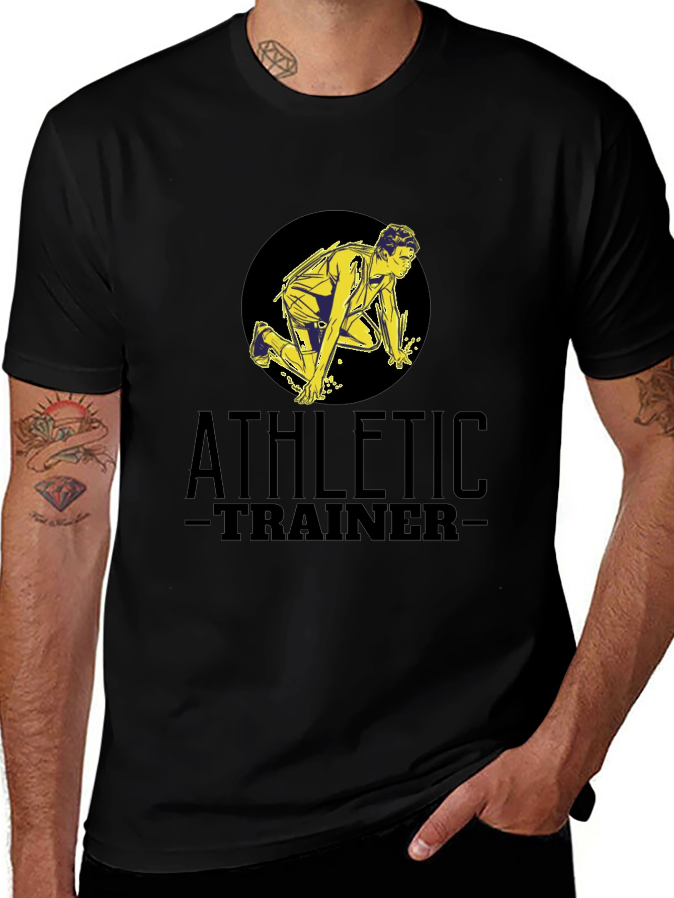 Athletic Trainer Graphic Tee - Black