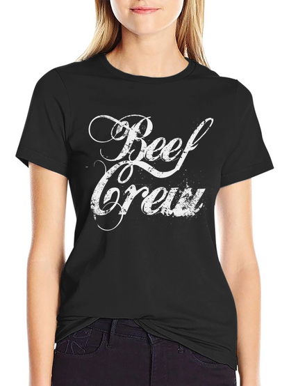 Beef Crew Graphic Tee - Soft Black T-Shirt