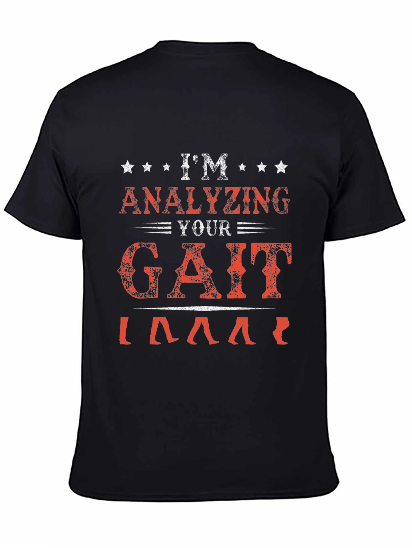Analyzing Your Gait Black Graphic T-Shirt