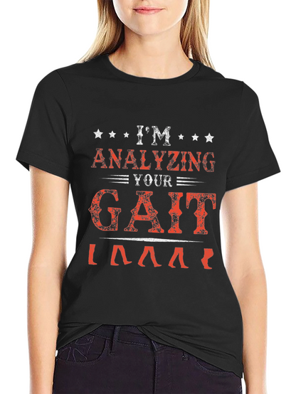 Analyzing Your Gait Black Graphic T-Shirt