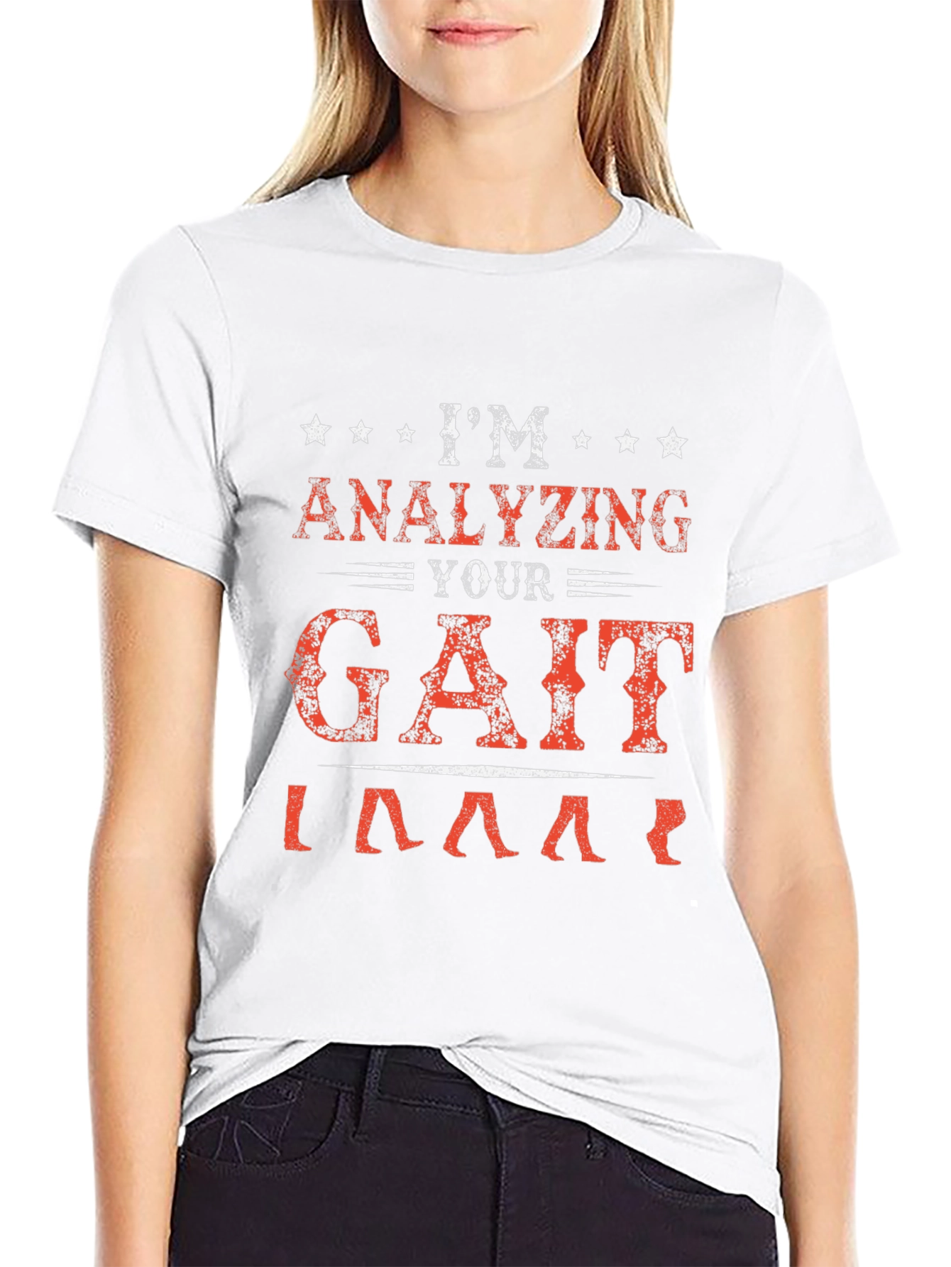 Analyzing Your Gait Black Graphic T-Shirt