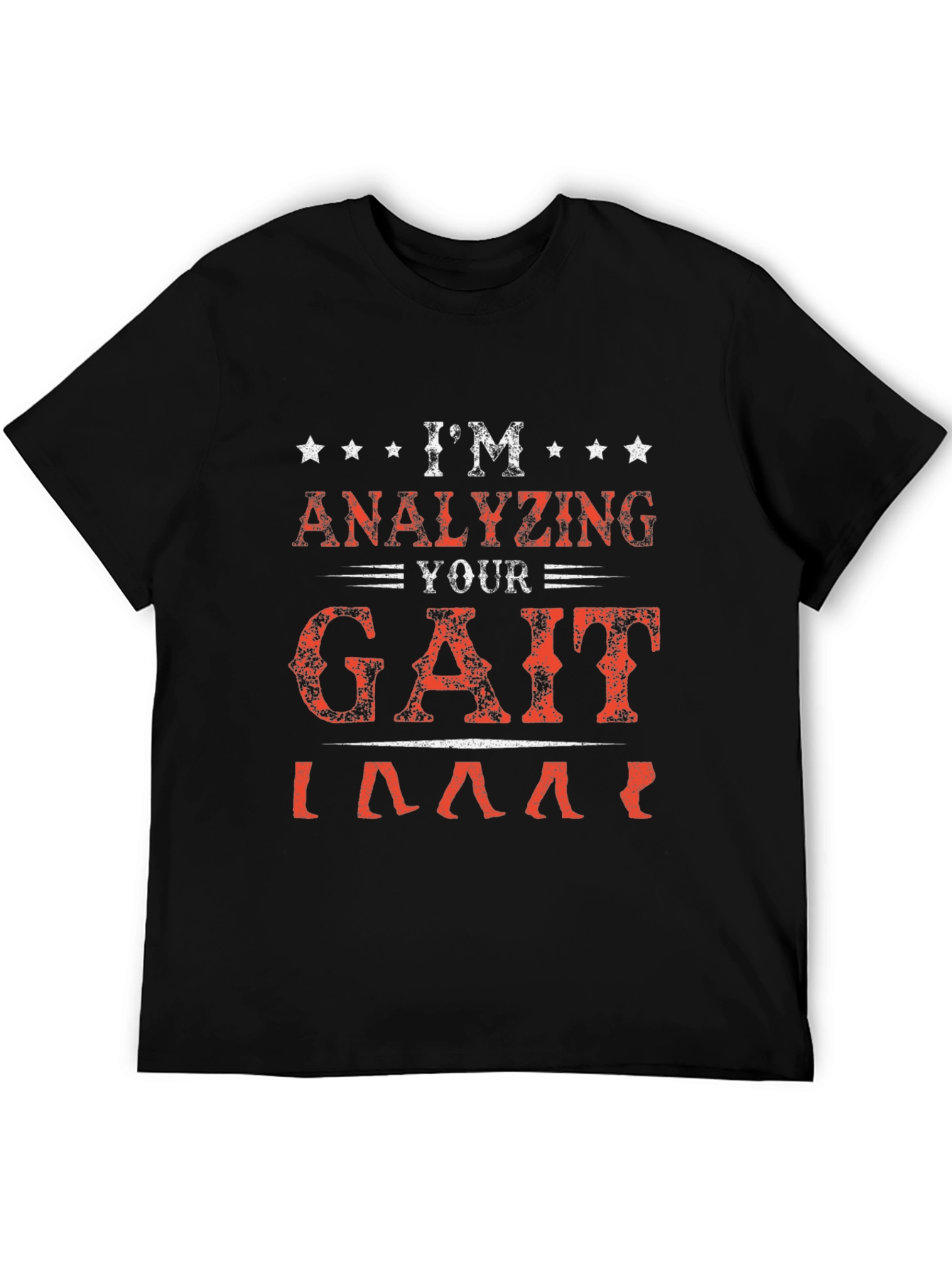 Analyzing Your Gait Black Graphic T-Shirt