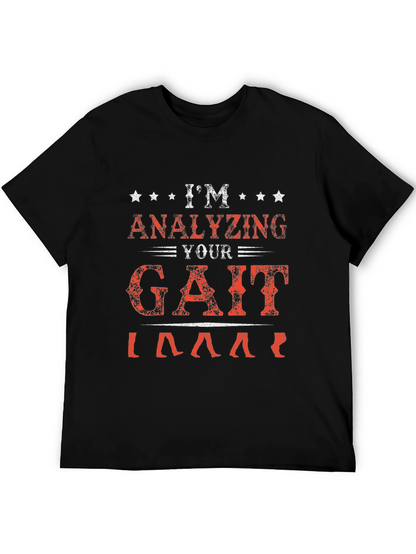 Analyzing Your Gait Black Graphic T-Shirt