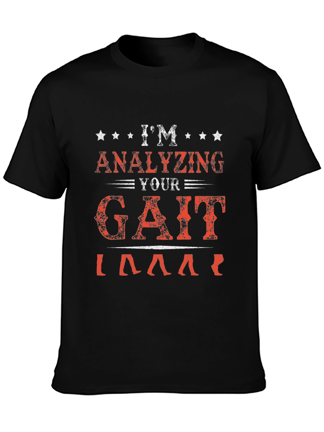 Analyzing Your Gait Black Graphic T-Shirt