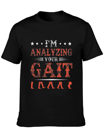 Analyzing Your Gait Black Graphic T-Shirt