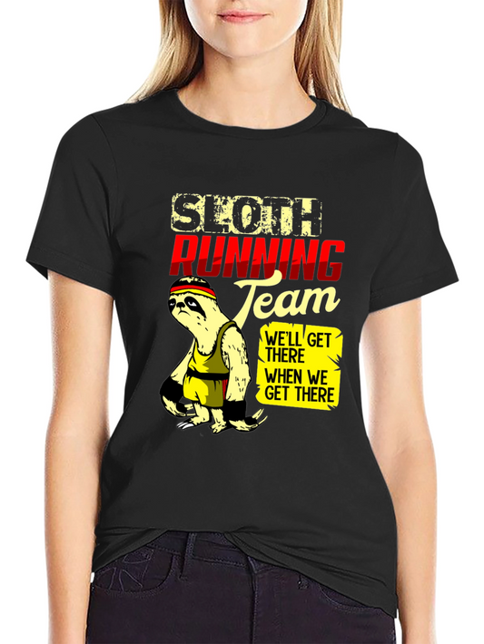 Sloth Running Team Graphic Tee
