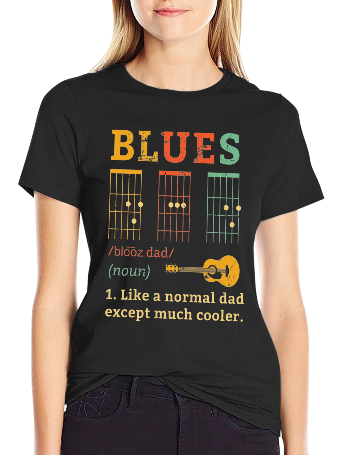 Blues Dad T-Shirt - Cool Musician Father Tee