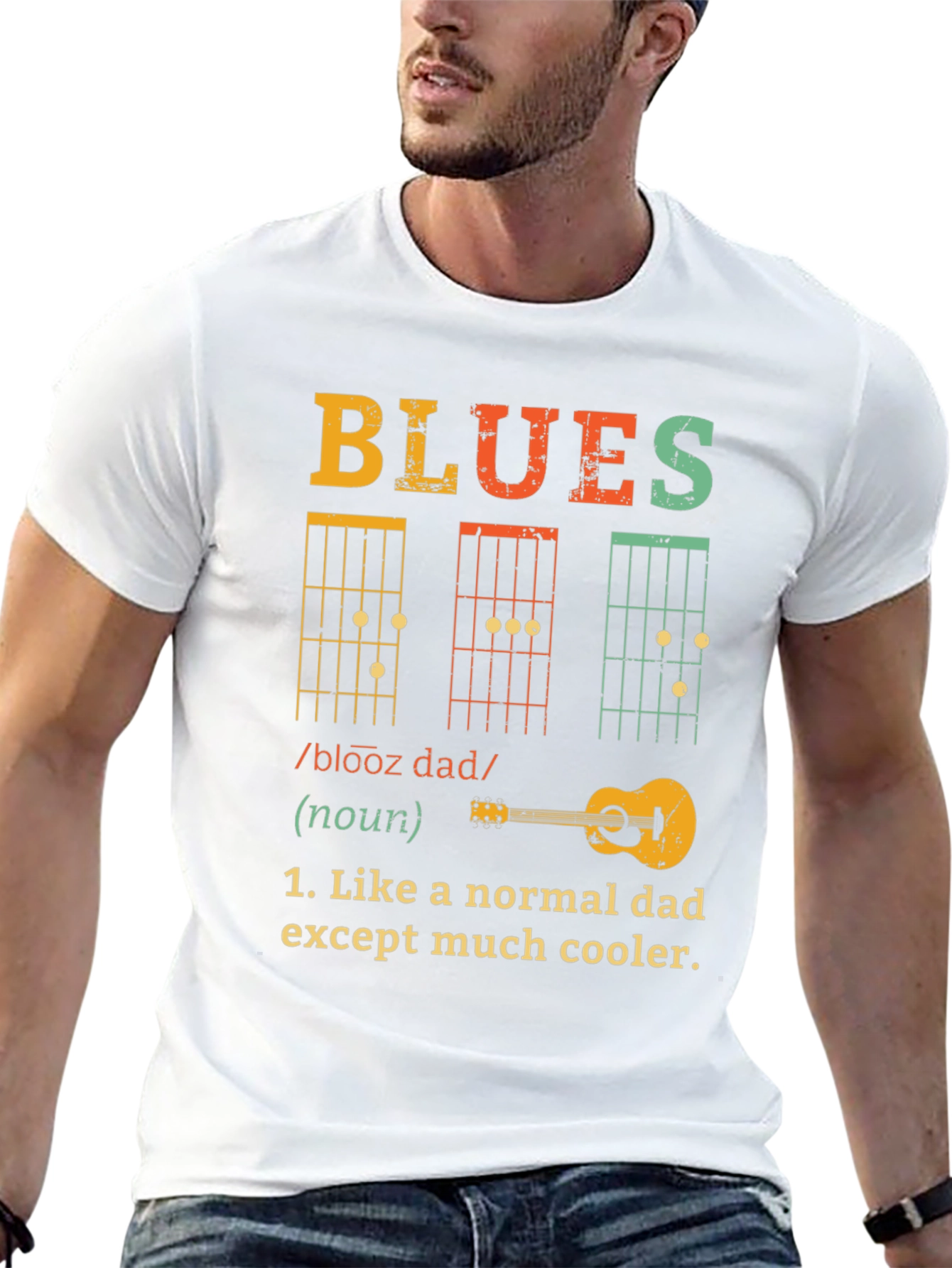 Blues Dad T-Shirt - Cool Musician Father Tee