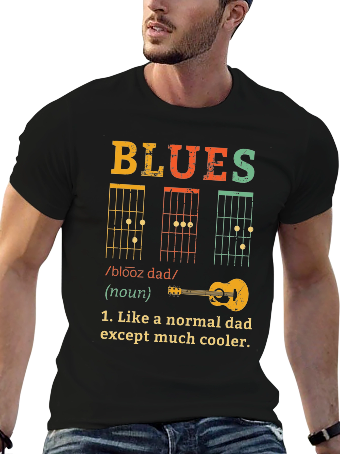 Blues Dad T-Shirt - Cool Musician Father Tee